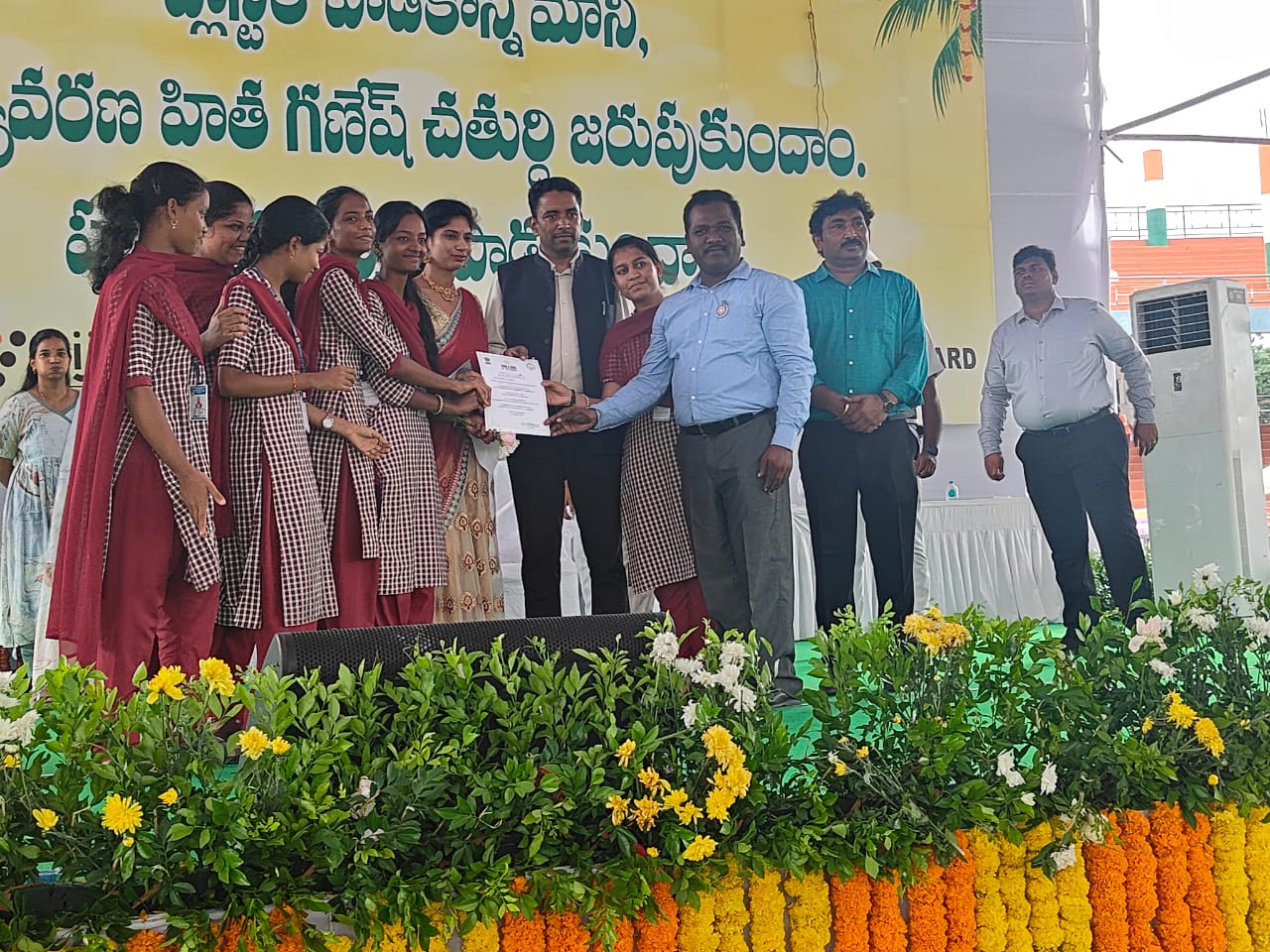 NTR District NSS Volunteers Create World Record with Eco-Friendly Ganesh Idols